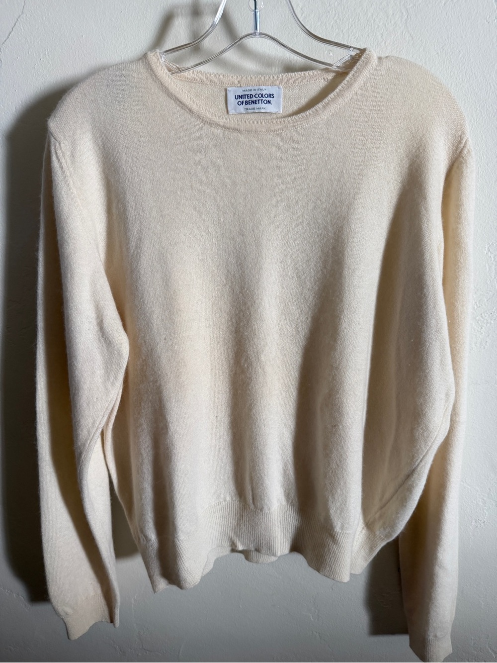 United Colors Of Benetton Light Cream Crew Neck Sweater